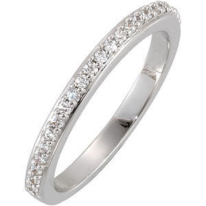 14k White Gold 1/4 CTW Diamond Band, Size 7 14k White Gold 1/4 CTW Diamond Band, Size 7