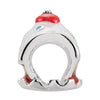 Sterling Silver 11x12mm White Cupcake Enameled Bead Sterling Silver 11x12mm White Cupcake Enameled Bead
