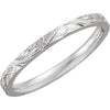 Hand-Engraved Wedding Band Ring in 14k White Gold ( Size 7 ) Hand-Engraved Wedding Band Ring in 14k White Gold ( Size 7 )