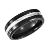 07.50 mm Cobalt Grooved Wedding Band Ring with Black PVD (Size 9 ) 07.50 mm Cobalt Grooved Wedding Band Ring with Black PVD (Size 9 )