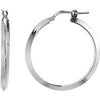 15.00 mm Knife Edge Tube Earrings in Sterling Silver 15.00 mm Knife Edge Tube Earrings in Sterling Silver