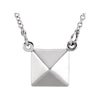 14K White Gold Pyramid 16-Inch Necklace 14K White Gold Pyramid 16-Inch Necklace