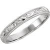 Platinum 3mm Hand-Engraved Band Size 6 Platinum 3mm Hand-Engraved Band Size 6