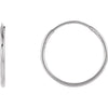 14K White Gold 15mm Endless Hoop Earrings 14K White Gold 15mm Endless Hoop Earrings