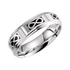14k White Gold 6mm Celtic-Inspired Infinity Pattern Comfort-Fit Wedding Band for Men, Size 10 14k White Gold 6mm Celtic-Inspired Infinity Pattern Comfort-Fit Wedding Band for Men, Size 10