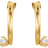 14k Yellow Gold Youth Cubic Zirconia Hoop Earrings 14k Yellow Gold Youth Cubic Zirconia Hoop Earrings