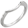 Wedding Band for Matching Engagement Ring with 06.50 mm Center Stone in 18k White Gold ( Size 6 )