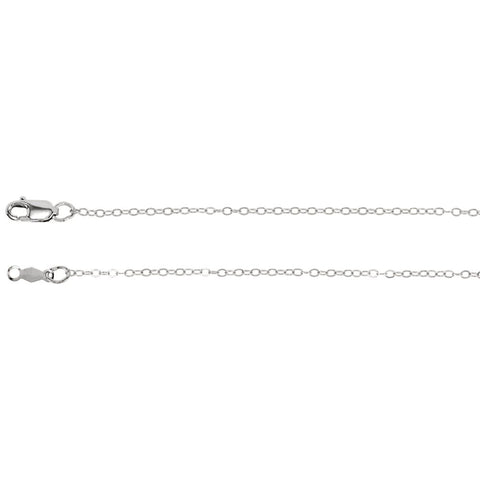 Sterling Silver 1.2mm Cable 16" Chain Sterling Silver 1.2mm Cable 16" Chain