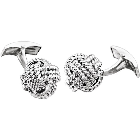 14k White Gold Knot Cuff Links 14k White Gold Knot Cuff Links