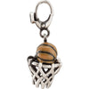 Sterling Silver Basketball & Goal Charm Sterling Silver Basketball & Goal Charm