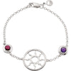 Sterling Silver Amethyst & Pink Tourmaline 7.25-Inch Bracelet Sterling Silver Amethyst & Pink Tourmaline 7.25-Inch Bracelet