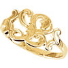 14k Yellow Gold Initial Rings, Size 6 14k Yellow Gold Initial Rings, Size 6