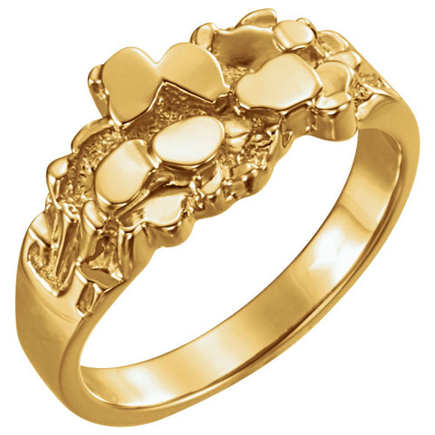 14k Yellow Gold Nugget Ring Mounting, Size 11 14k Yellow Gold Nugget Ring Mounting, Size 11