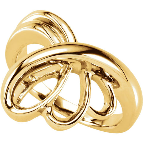 14k Yellow Gold Metal Fashion Ring, Size 6 14k Yellow Gold Metal Fashion Ring, Size 6