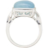 Sterling Silver 12x10mm Genuine Milky Aquamarine Ring, Size 8 Sterling Silver 12x10mm Genuine Milky Aquamarine Ring, Size 8