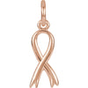 Posh Mommy Breast Cancer Awareness Ribbon Charm in 14k Rose Gold Posh Mommy Breast Cancer Awareness Ribbon Charm in 14k Rose Gold