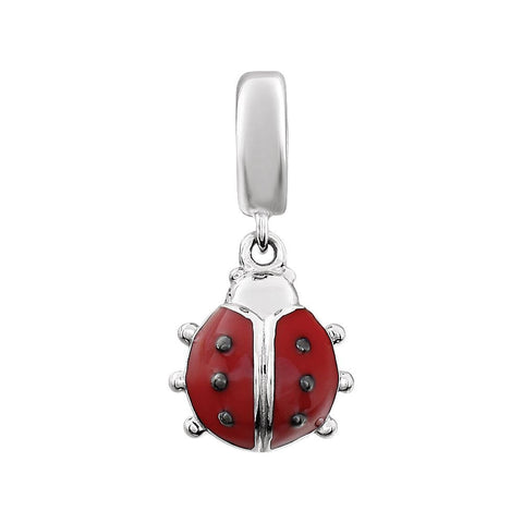 Sterling Silver 18.8x9.4mm Kera Ladybug Charm Sterling Silver 18.8x9.4mm Kera Ladybug Charm