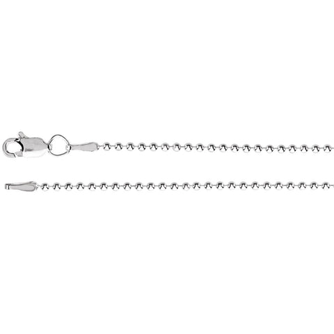 Sterling Silver 1.5mm Bead 16" Chain Sterling Silver 1.5mm Bead 16" Chain
