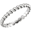 Sterling Silver 2.5mm Beaded Stackable Ring, Size 8 Sterling Silver 2.5mm Beaded Stackable Ring, Size 8