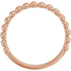 14k Rose Gold Stackable Metal Fashion Ring, Size 7 14k Rose Gold Stackable Metal Fashion Ring, Size 7