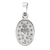 14k White Gold 14.75x11mm Oval Miraculous Medal