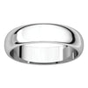 Sterling Silver 5mm Half Round Band, Size 6.5