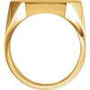 14k Yellow Gold 22x20mm Octagon Men's Signet Ring, Size 10.2