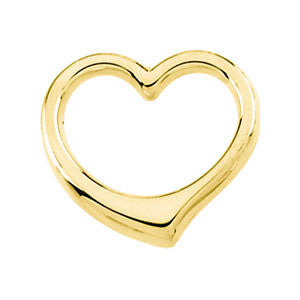 14k Yellow Gold 12.25x12.5mm Heart Chain Slide 14k Yellow Gold 12.25x12.5mm Heart Chain Slide
