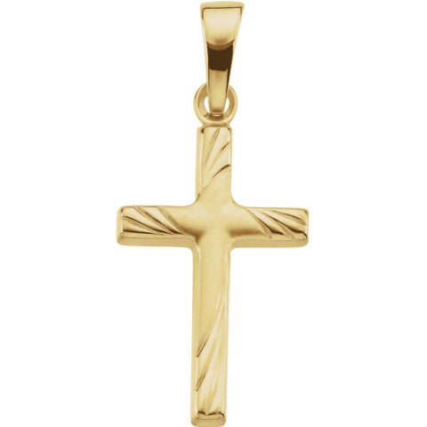 14k Yellow Gold 17.5x12mm Cross Pendant 14k Yellow Gold 17.5x12mm Cross Pendant