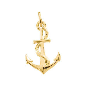 14k Yellow Gold 22x14mm Anchor Charm 14k Yellow Gold 22x14mm Anchor Charm