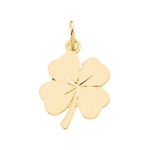 14k Yellow Gold 18x14mm 4 Leaf Clover Charm 14k Yellow Gold 18x14mm 4 Leaf Clover Charm