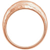 14k Rose Gold 8.2mm Hammered Dome Ring, Size 7 14k Rose Gold 8.2mm Hammered Dome Ring, Size 7