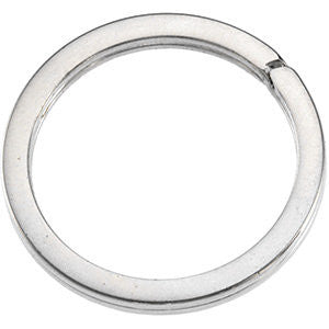 Sterling Silver 28.30mm Round Split Key Ring