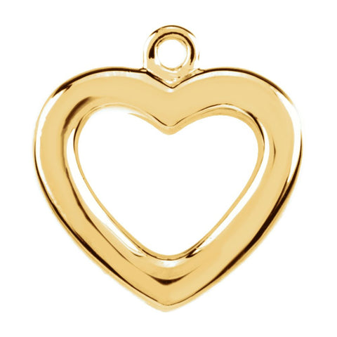 14k Yellow Gold Petite Heart Dangle 14k Yellow Gold Petite Heart Dangle