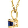14k Yellow Gold Blue Sapphire "September" Birthstone 14" Necklace 14k Yellow Gold Blue Sapphire "September" Birthstone 14" Necklace