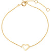 Heart Design Bracelet in 14k Yellow Gold ( 7.00-Inch ) Heart Design Bracelet in 14k Yellow Gold ( 7.00-Inch )