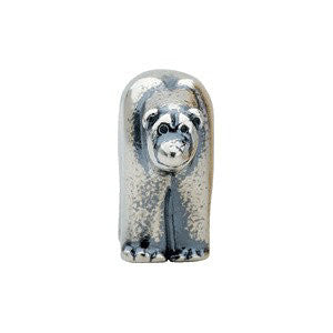 Sterling Silver 9.5x15mm Bear Slider Bead Sterling Silver 9.5x15mm Bear Slider Bead
