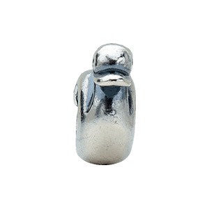 Sterling Silver 12.75X09.00 MM Duck Slider Bead Sterling Silver 12.75X09.00 MM Duck Slider Bead