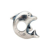 Sterling Silver 13x12.25mm Dolphin Slider Bead Sterling Silver 13x12.25mm Dolphin Slider Bead