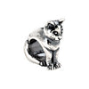 Sterling Silver 11x10mm Cat Slider Bead Sterling Silver 11x10mm Cat Slider Bead