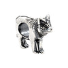 Sterling Silver 15x12mm Wolf Bead Charm Sterling Silver 15x12mm Wolf Bead Charm