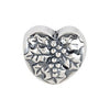 Sterling Silver 13.25X12mm Mistletoe Heart Bead Sterling Silver 13.25X12mm Mistletoe Heart Bead