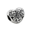 Sterling Silver 13.25x12mm Mistletoe Heart Bead Sterling Silver 13.25x12mm Mistletoe Heart Bead