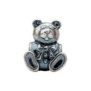 Sterling Silver 15x12.25mm Bear Slider Bead Sterling Silver 15x12.25mm Bear Slider Bead