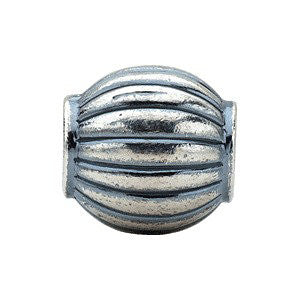 Sterling Silver 11.75x11.25mm Round Fluted Bead Sterling Silver 11.75x11.25mm Round Fluted Bead