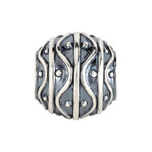Sterling Silver 12.25x11.5mm Round Deco Spacer Bead Sterling Silver 12.25x11.5mm Round Deco Spacer Bead