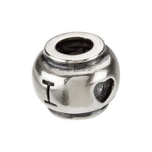 Sterling Silver 10mm "I Heart U" Bead Sterling Silver 10mm "I Heart U" Bead