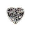 Sterling Silver 11mm Best Friend Heart Bead Sterling Silver 11mm Best Friend Heart Bead