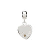 Sterling Silver 13mm Love Heart Dangle Bead with Crystal Sterling Silver 13mm Love Heart Dangle Bead with Crystal