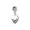 Sterling Silver 13mm Love Heart Dangle Bead with Crystal Sterling Silver 13mm Love Heart Dangle Bead with Crystal